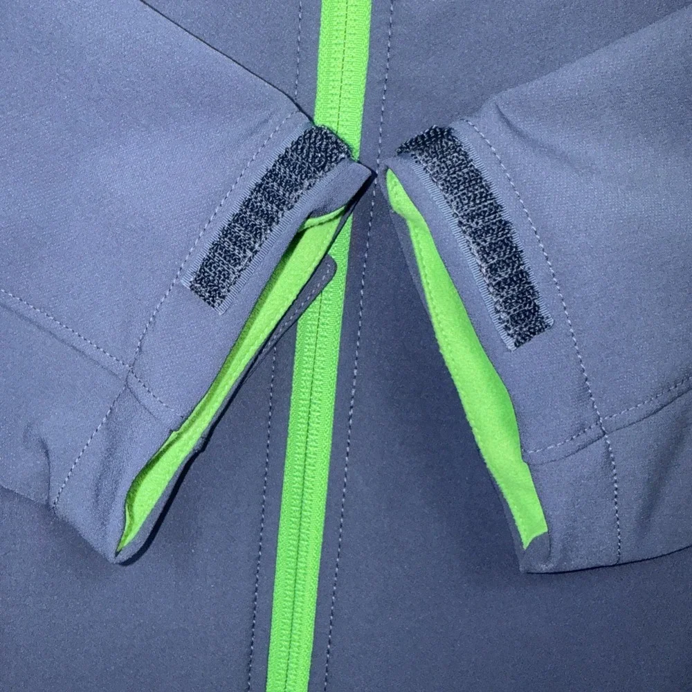 The‎ North Face Jacket Mens Med Blue Apex Pneumatic Softshell Windwall NWOT Mint